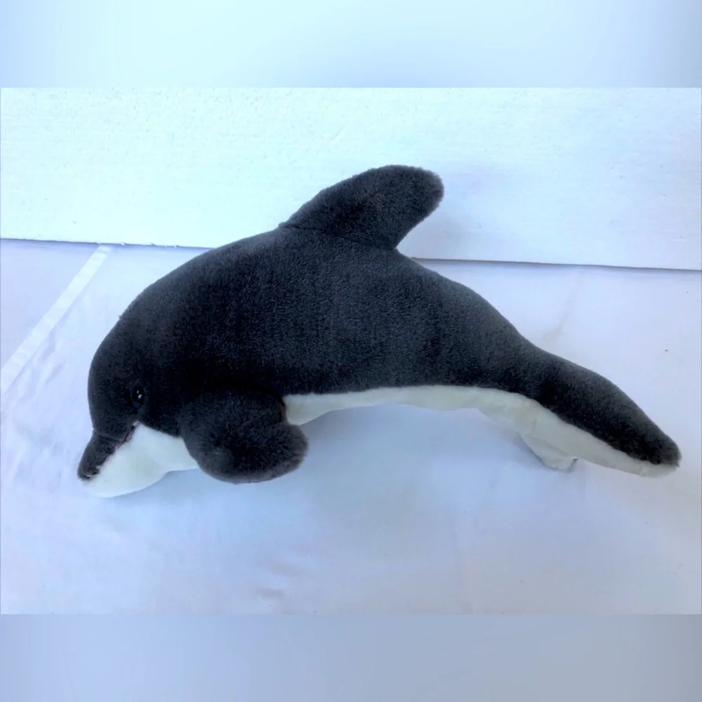 Dolphin Plush Toy Unbranded 14” Stuffed Animal Gray Soft Ocean